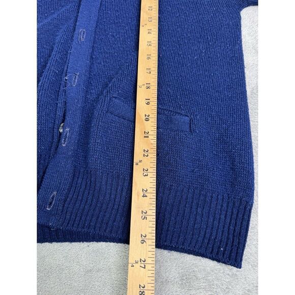 Vintage 80s JCPenny Acrylic Cardigan Sweater Men's Size Large Blue - Picture 12 of 12